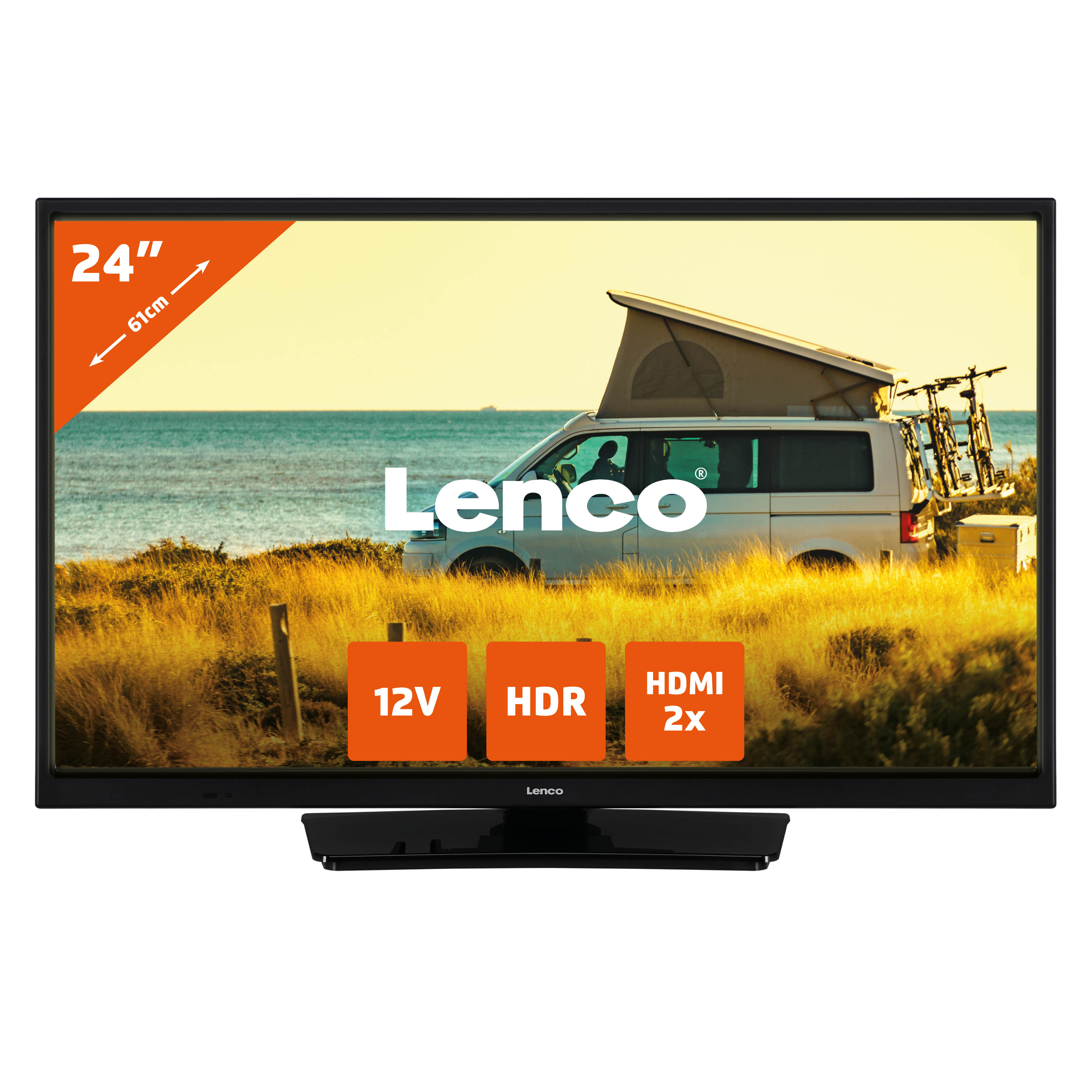 LENCO LED-2423BK / 24 LED Zoll cm, (Flat, TV HD) 61