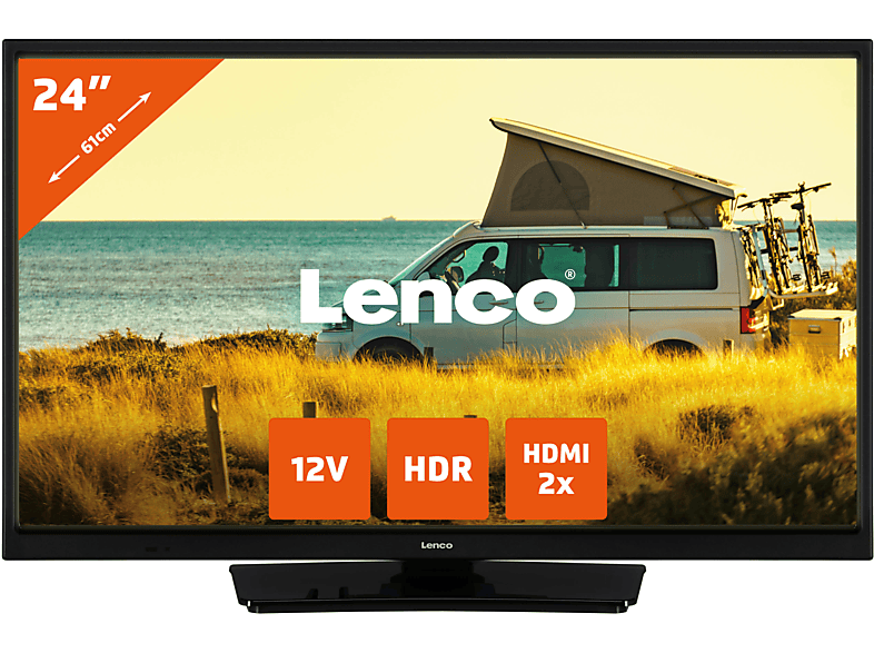 LENCO LED-2423BK LED TV (Flat, 24 / HD) cm, 61 Zoll