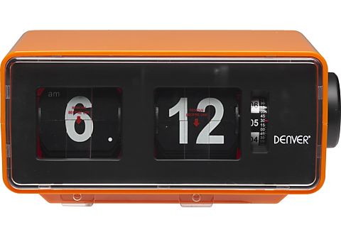 Radio  - Radiodespertador con cifras analógicas. CR-425 DENVER, Negro