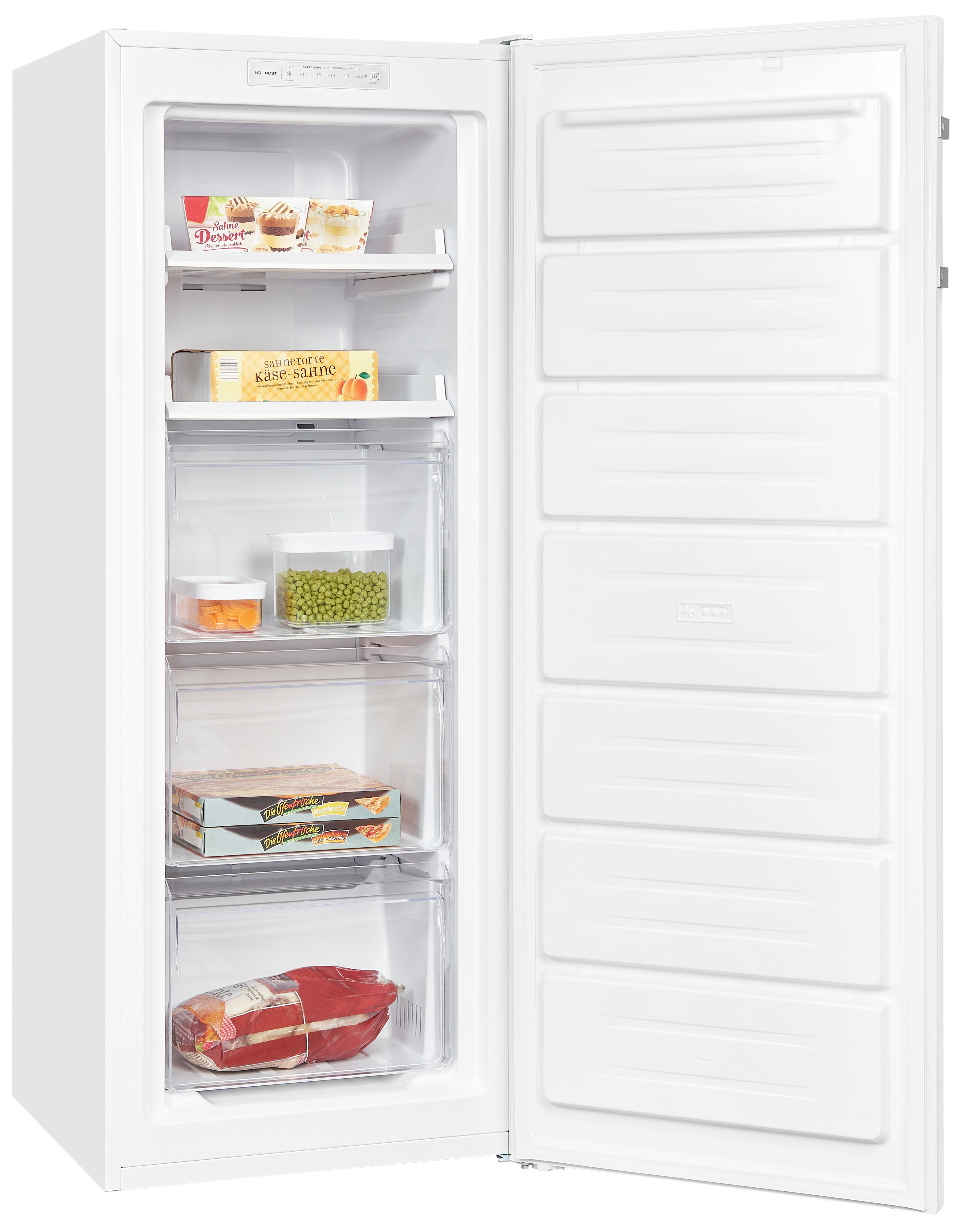Congelador vertical - EXQUISIT GS231-NF-H-040C, 1430 mm, Blanco, Entrega en Domicilio