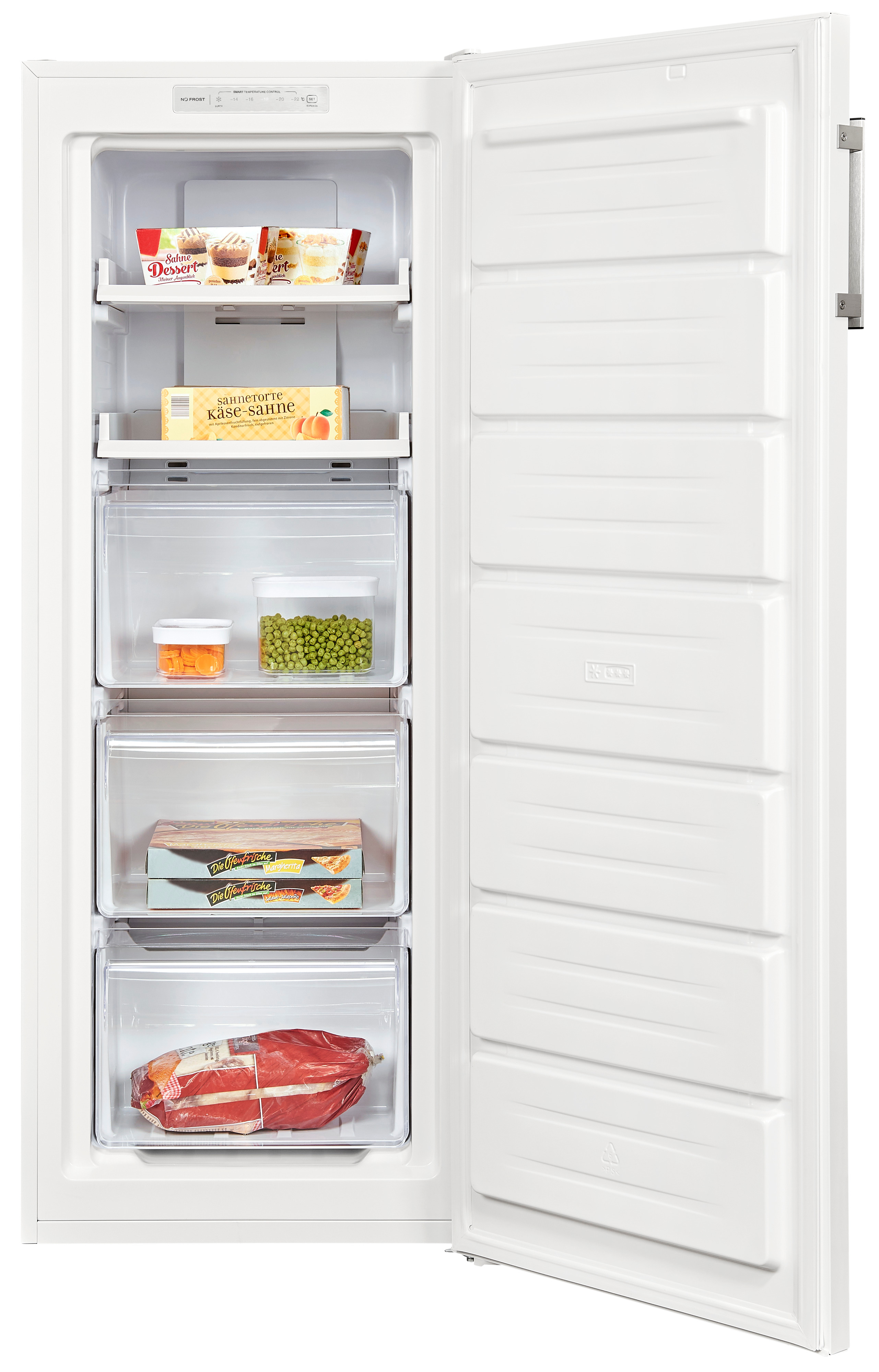 Congelador vertical - EXQUISIT GS231-NF-H-040C, 1430 mm, Blanco, Entrega en Domicilio