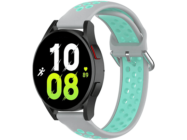 CASEONLINE EBN, Smartband, Samsung, Galaxy Watch 5 (44mm), Grau/Minze | Smartwatch Armbänder