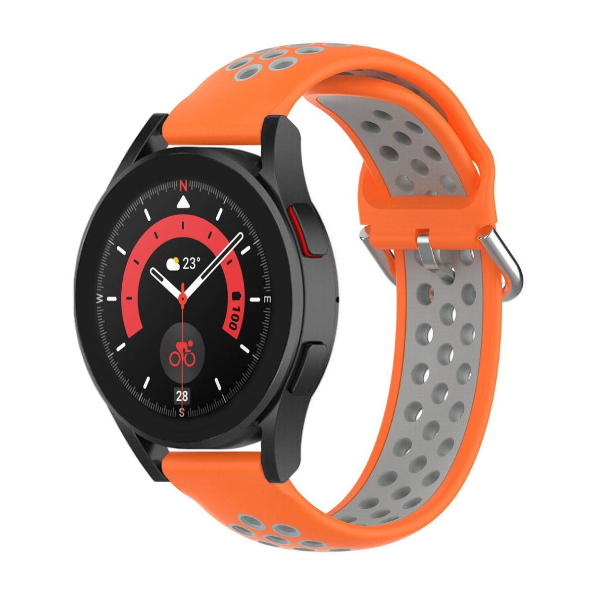 EBN, Watch (45mm), Pro Samsung, Galaxy 5 CASEONLINE Orange/Grau Smartband,