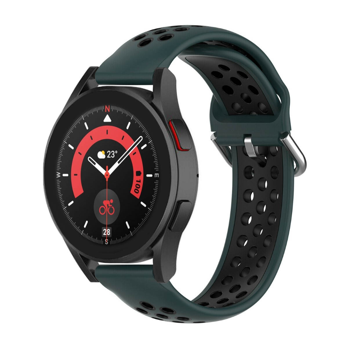 Galaxy (45mm), CASEONLINE 5 EBN, Grünblau/Schwarz Samsung, Pro Watch Smartband,