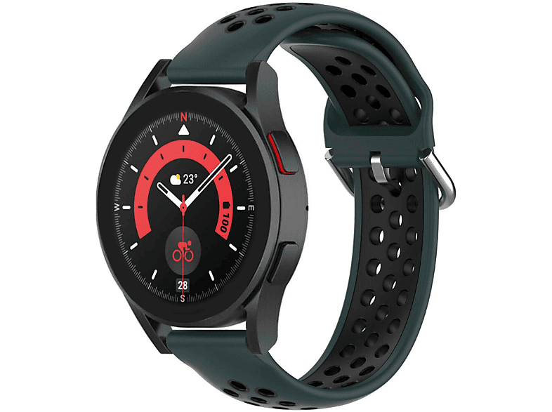 Galaxy (45mm), CASEONLINE 5 EBN, Grünblau/Schwarz Samsung, Pro Watch Smartband,