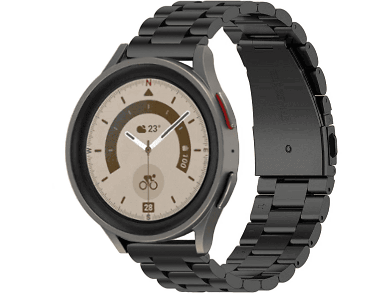 CASEONLINE Edelstahl, Smartband, Samsung, Galaxy Watch 5 Pro (45mm), Schwarz