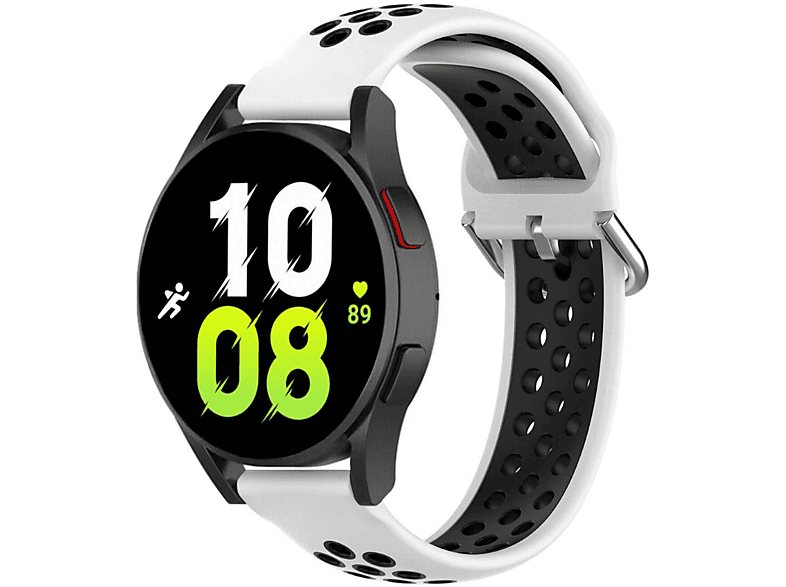 CASEONLINE EBN, Smartband, Samsung, Galaxy Watch 5 (40mm), Weiß/Schwarz | Smartwatch Armbänder