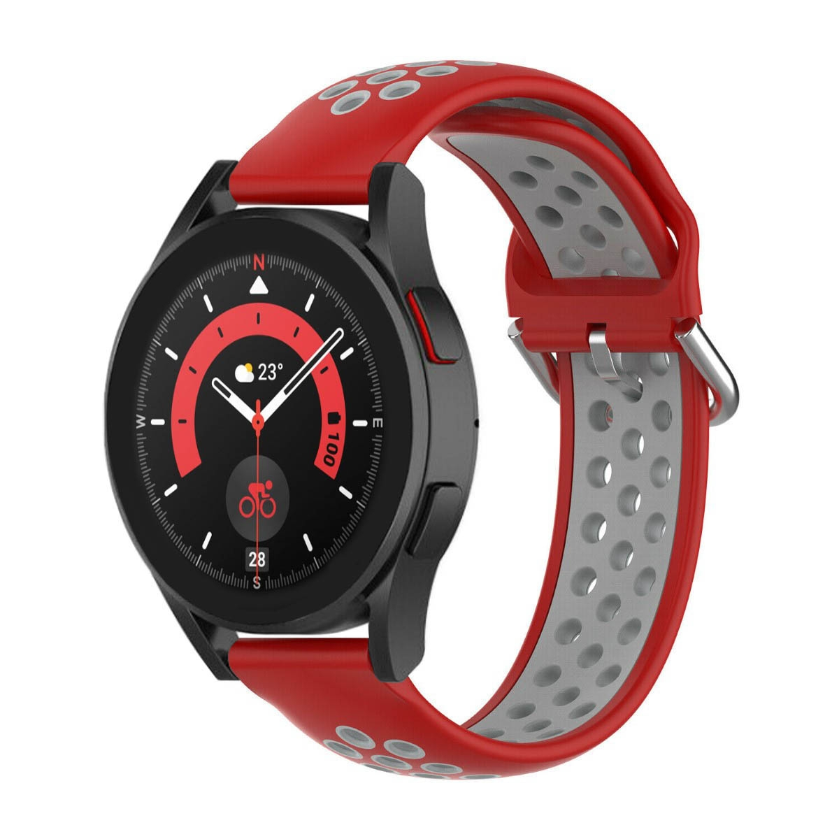 CASEONLINE EBN, Smartband, Watch (45mm), Samsung, Galaxy 5 Rot/Grau Pro