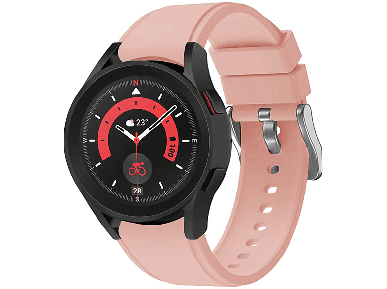 CASEONLINE No-Gap, Smartband, Samsung, Galaxy Watch 5 Pro (45mm), Hell-Pink