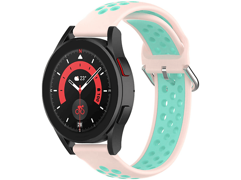 CASEONLINE EBN, Smartband, Samsung, Galaxy Watch 5 Pro (45mm), Pink/Minze | Smartwatch Armbänder