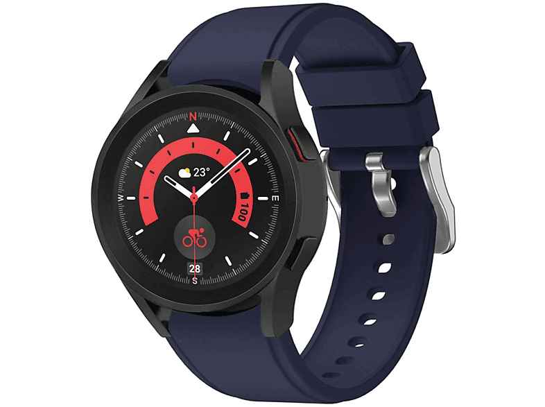 CASEONLINE No-Gap, Smartband, (45mm), Samsung, Dunkelblau Galaxy Pro 5 Watch