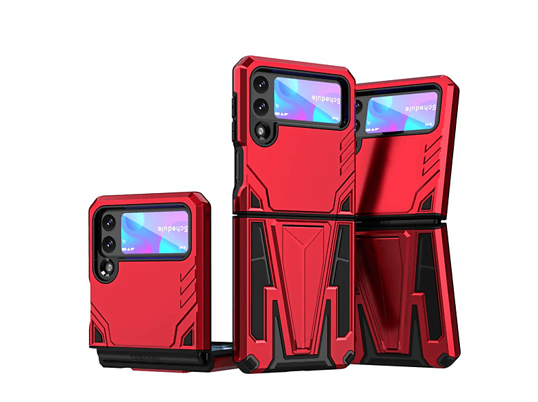 CASEONLINE Jazz, Backcover, Samsung, Galaxy Z 4, Rot Flip