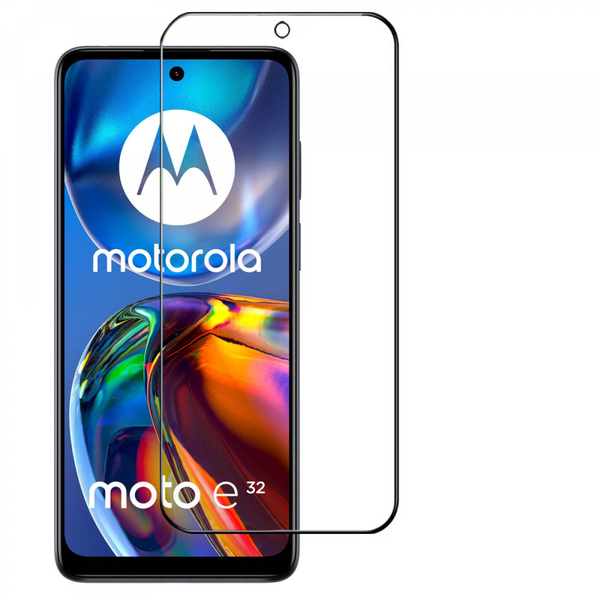 5D Moto E32) CASEONLINE Schutzglas(für Motorola