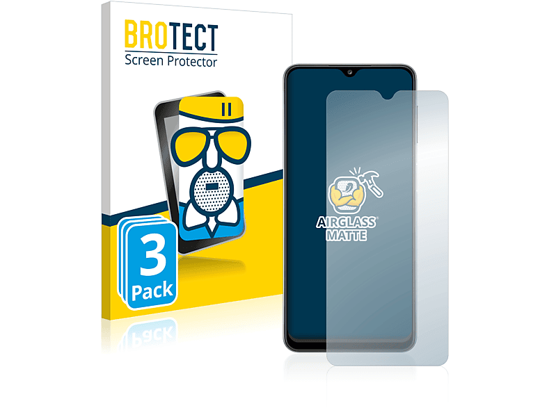 BROTECT 3x Airglass matte Schutzfolie(für Samsung Galaxy A32)