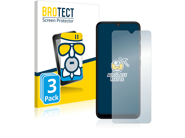 BROTECT 3x Airglass matte Schutzfolie(für Motorola Moto G10)