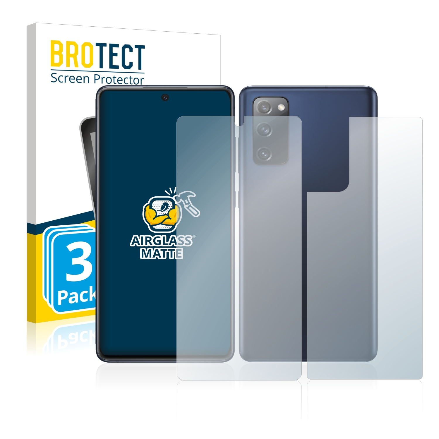 BROTECT 3x Airglass matte Samsung 5G) FE Schutzfolie(für Galaxy S20
