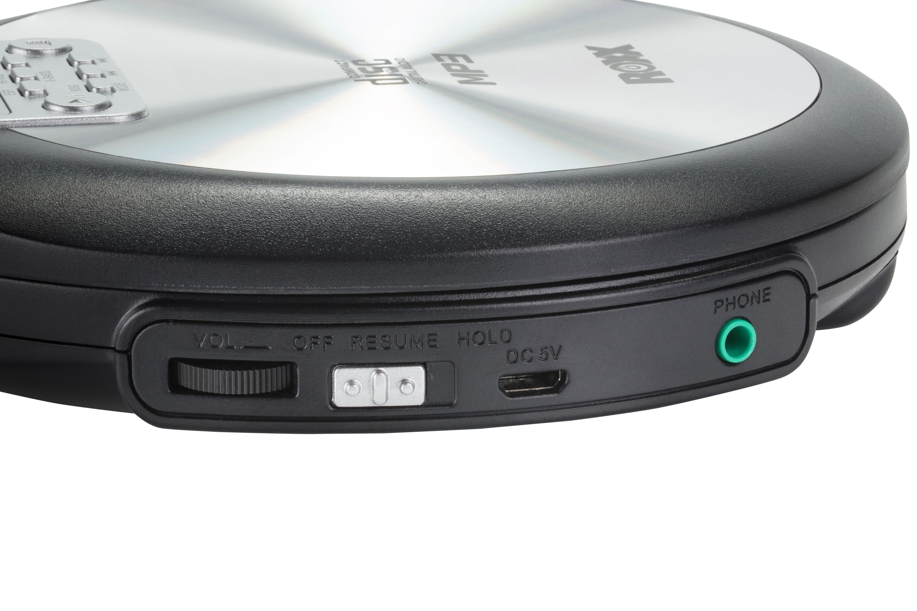 CD-Player Tragbarer 600 PCD silber-schwarz ROXX