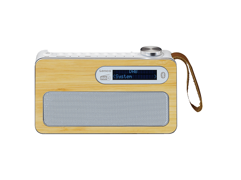 Lenco Pdr-040ef - Draagbare Dab /fm Radio Met Oplaadbare Batterij En Bluetooth Bamboe