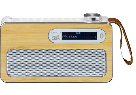 LENCO PDR-040BAMBOOWH Radio, DAB+,FM, DAB+, FM, Bluetooth, Bambus-Weiß |  MediaMarkt