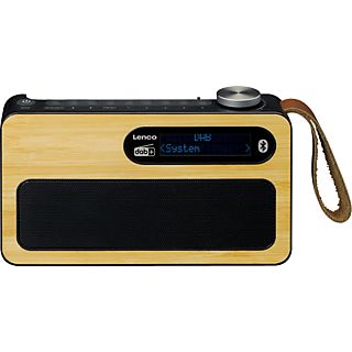 LENCO PDR-040BAMBOO BK Radio Zwart