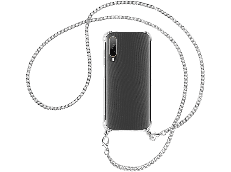 Metallkette, Kette (silber) 5G, Desire mit 22 MORE Umhänge-Hülle ENERGY HTC, MTB Backcover, Pro