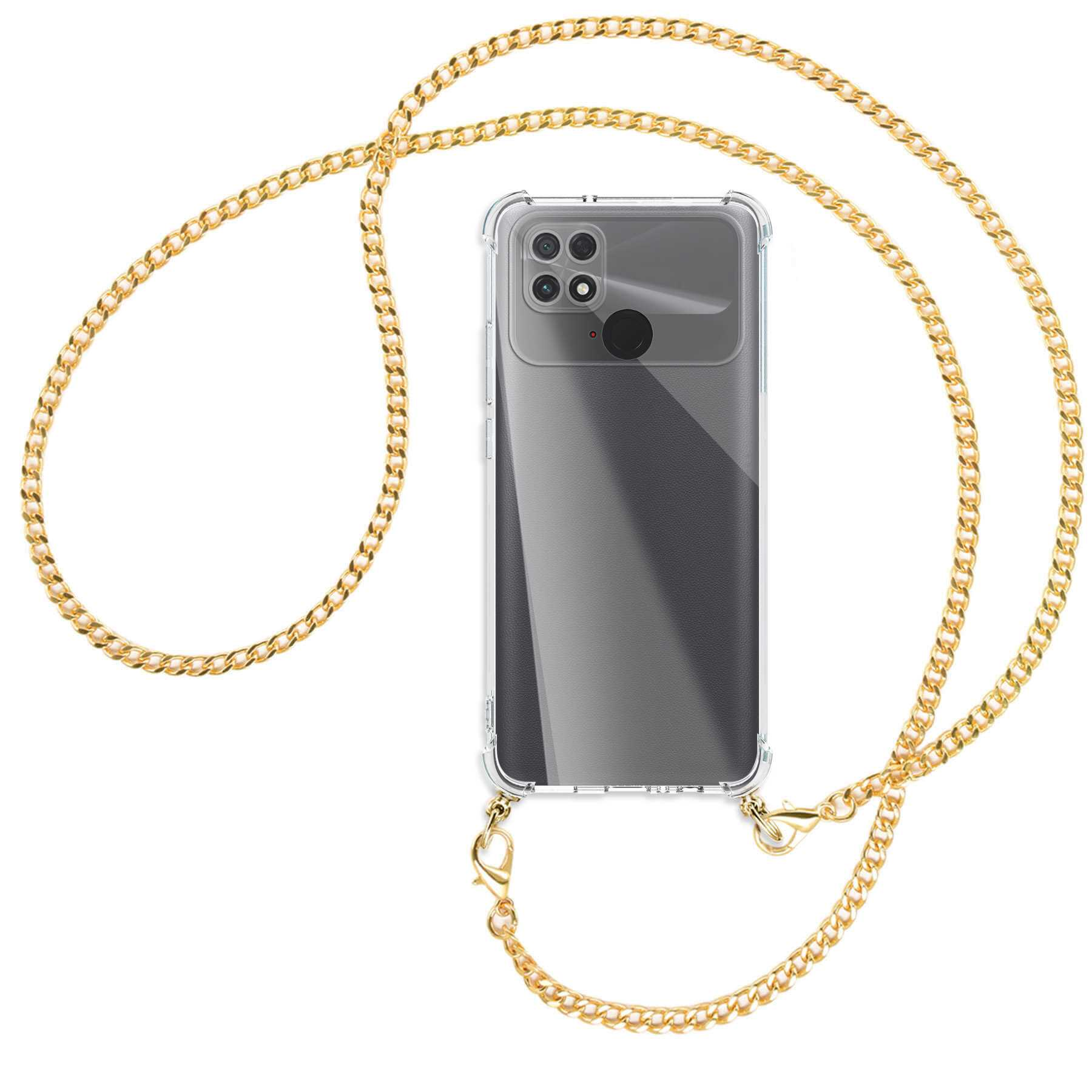 MTB MORE ENERGY Umhänge-Hülle mit Poco Backcover, (gold) Kette Xiaomi, C40, Metallkette