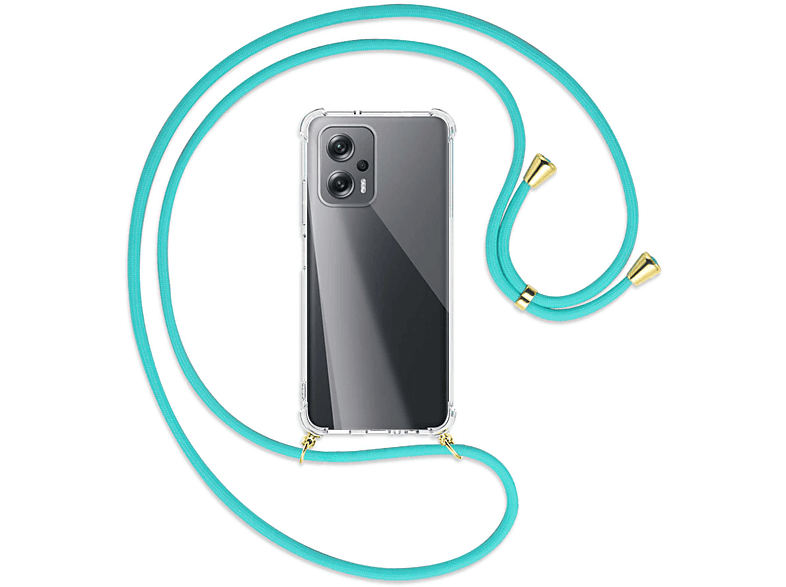 ENERGY Kordel, Xiaomi, mit Gold / Umhänge-Hülle Poco Backcover, MTB Türkis GT, MORE X4