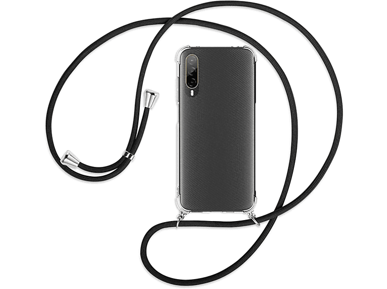 ENERGY Backcover, / Pro MTB Kordel, Silber 22 Schwarz MORE 5G, HTC, mit Desire Umhänge-Hülle