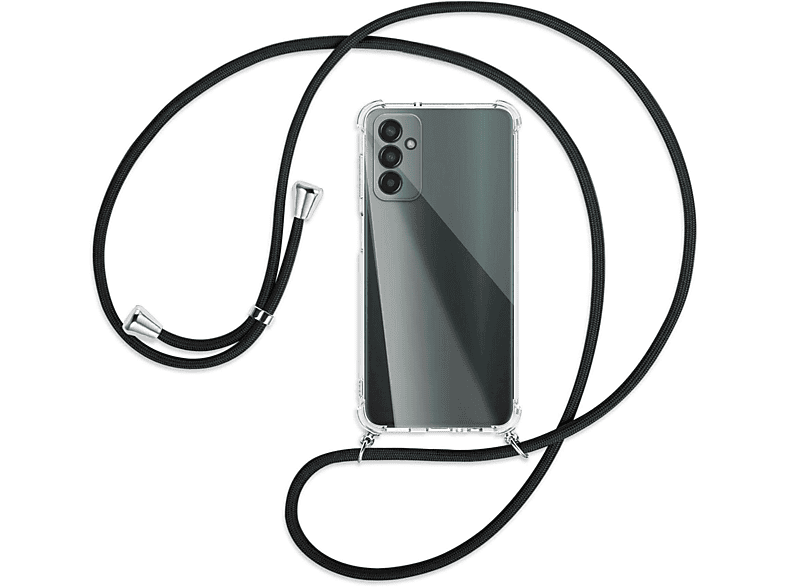 MTB MORE ENERGY Umhänge-Hülle mit Kordel, / M13 Schwarz Silber Galaxy 4G, Backcover, Samsung