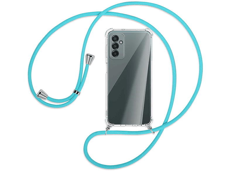 MTB MORE Silber Backcover, Türkis Galaxy Samsung, / Umhänge-Hülle M23 ENERGY mit Kordel, 5G