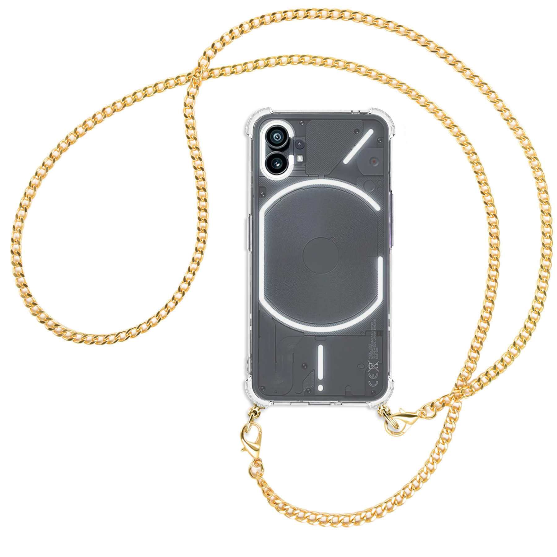 MTB MORE ENERGY Kette (gold) Phone Nothing, Metallkette, Umhänge-Hülle (1), Backcover, mit
