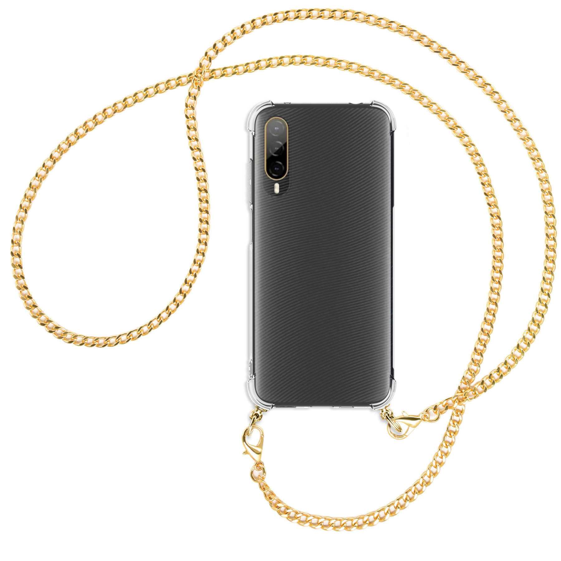 MTB MORE ENERGY Umhänge-Hülle mit Backcover, Desire (gold) Metallkette, 22 5G, Kette Pro HTC