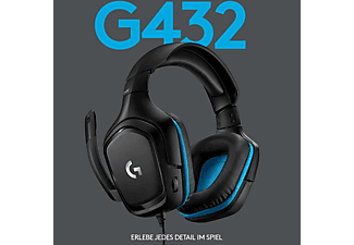 LOGITECH G432, Over-ear Gaming Headset Schwarz