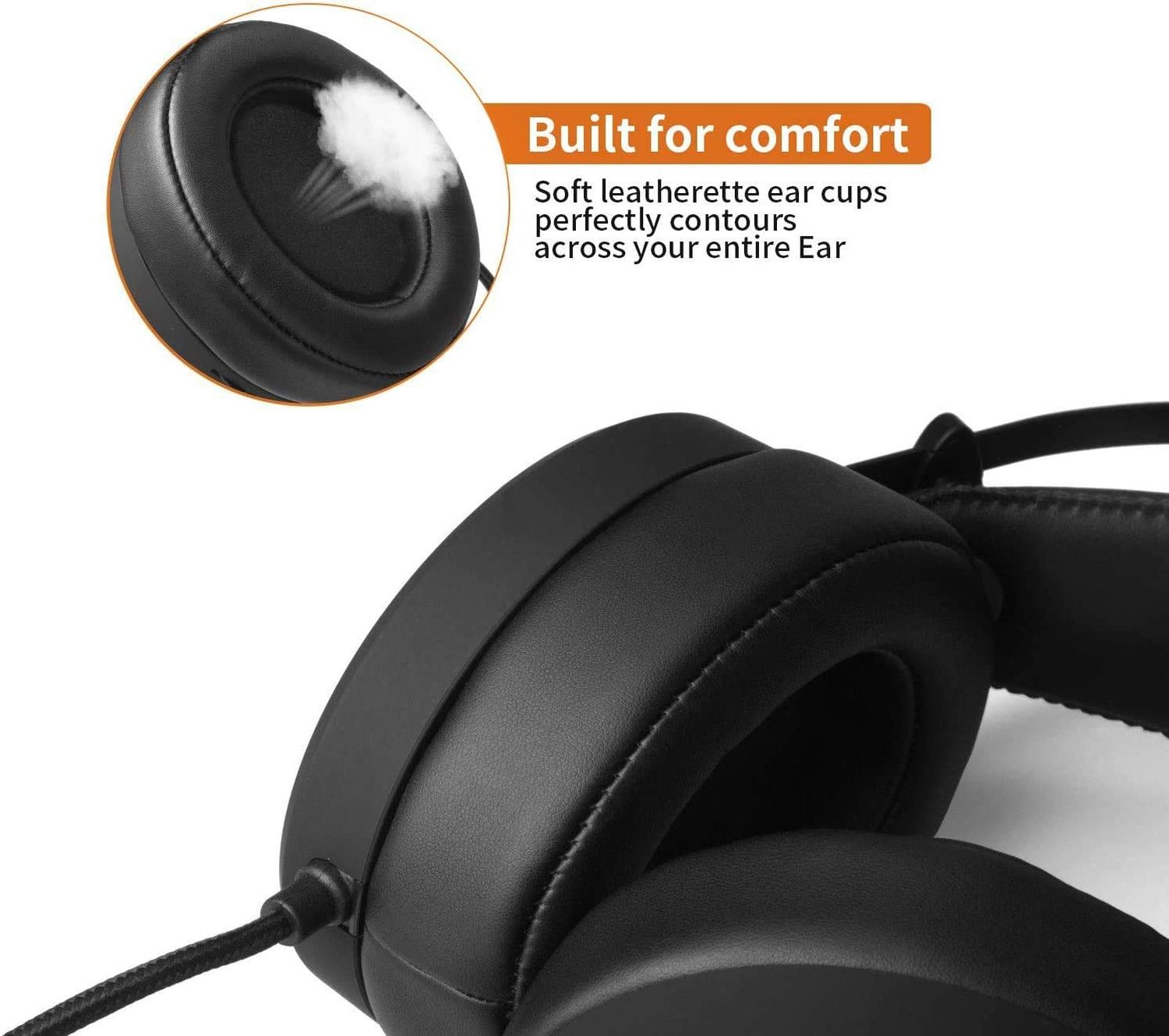 COFI N7, Gaming Schwarz Over-ear Headset