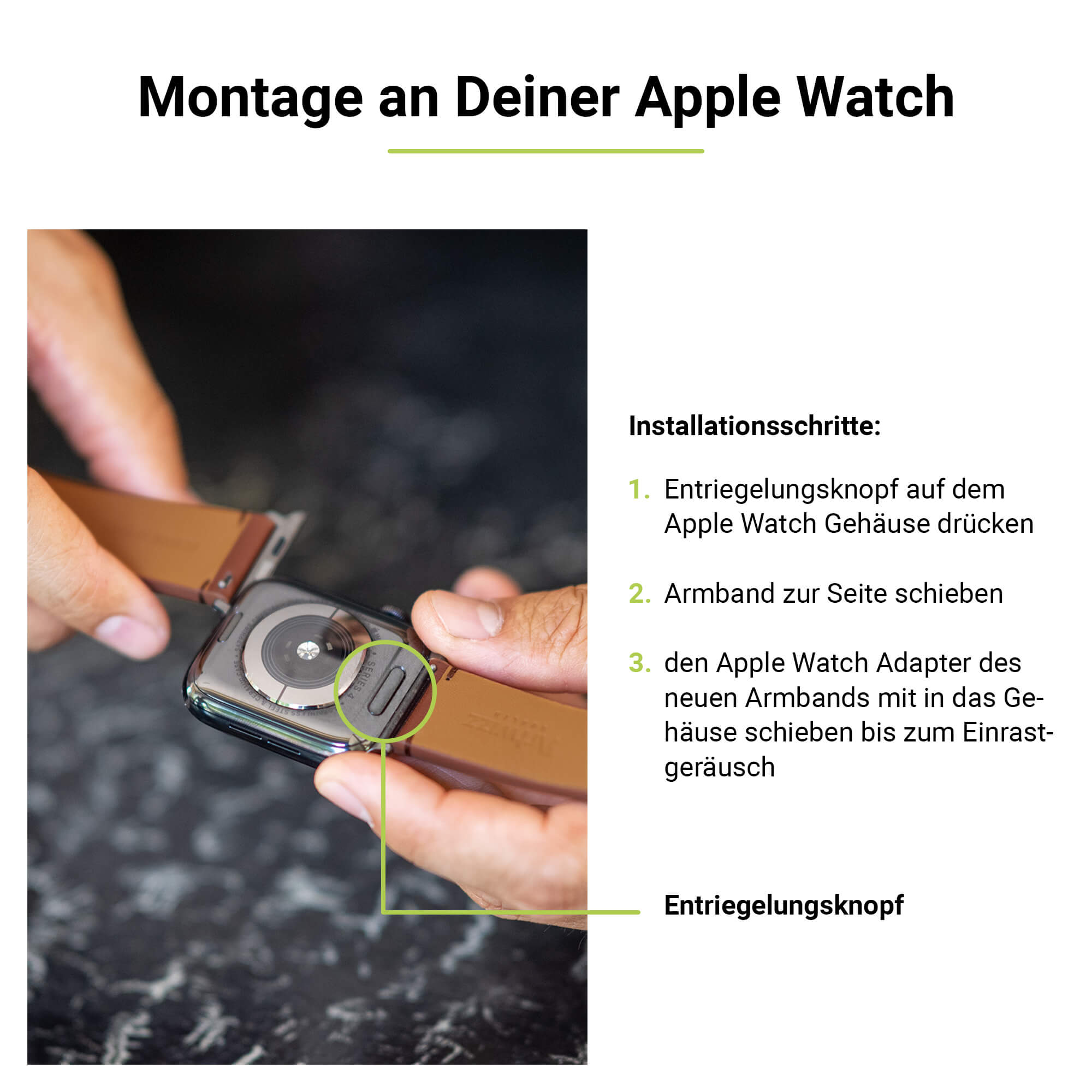 ARTWIZZ WatchBand Adapter, 40mm / 41mm / Watch der Adapter, Space-Grau Apple Modelle Größen Apple, 38mm