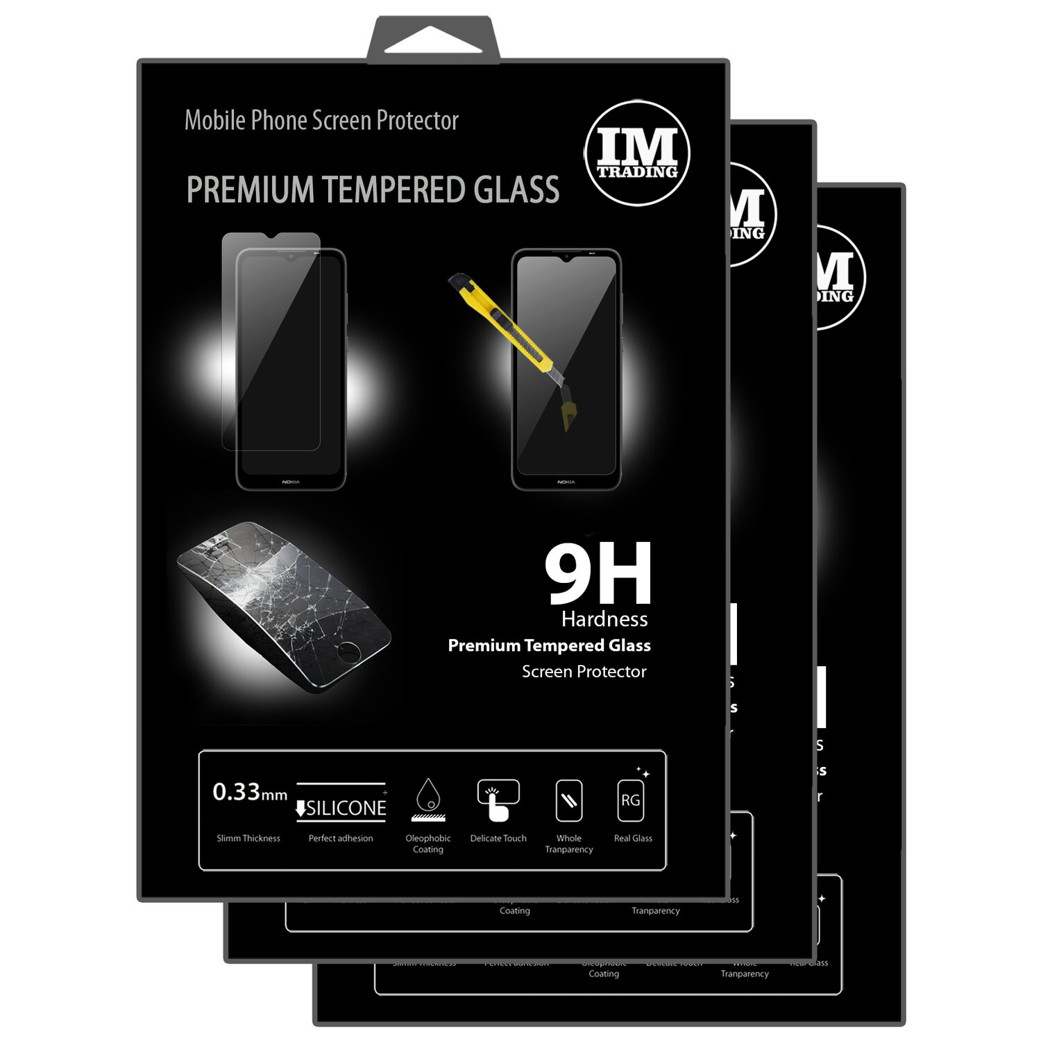 COFI 3X Schutzglas C10) 9H Nokia Displayschutz(für