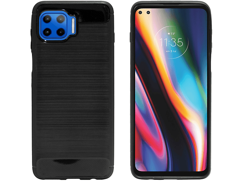 Carbon, MOTO G Backcover, MOTOROLA, COFI 5G Schwarz Hülle PLUS, Silikon