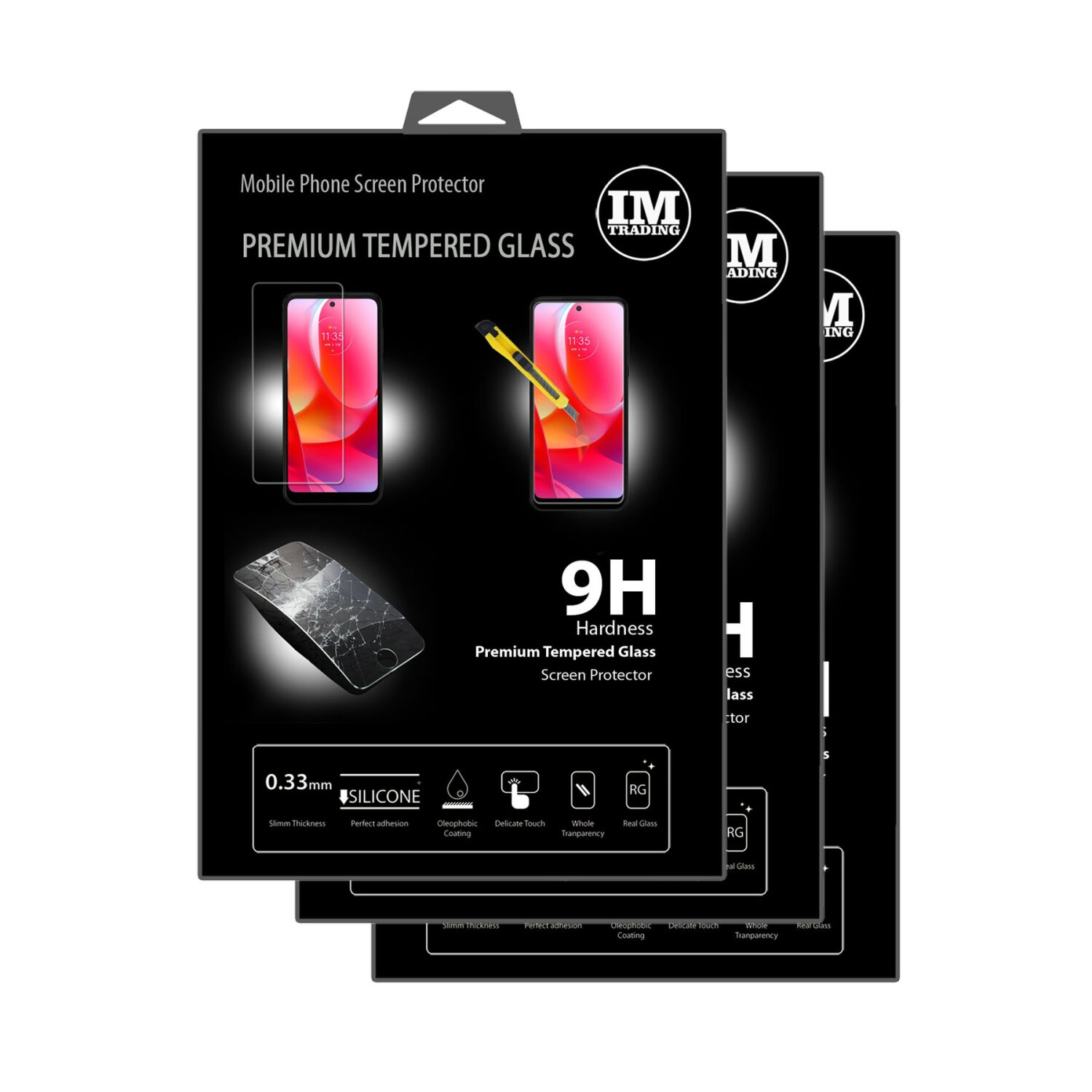 COFI 3X Schutz Glas 9H Displayschutz(für 2022) Moto Power G Motorola
