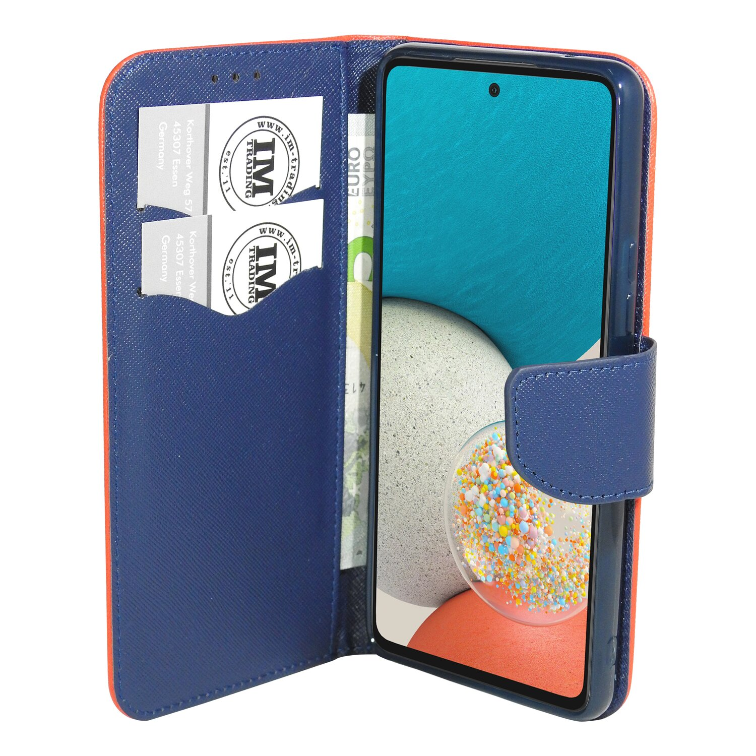 COFI Buch SAMSUNG, GALAXY Rot-Blau 5G, Bookcover, Tasche, A53