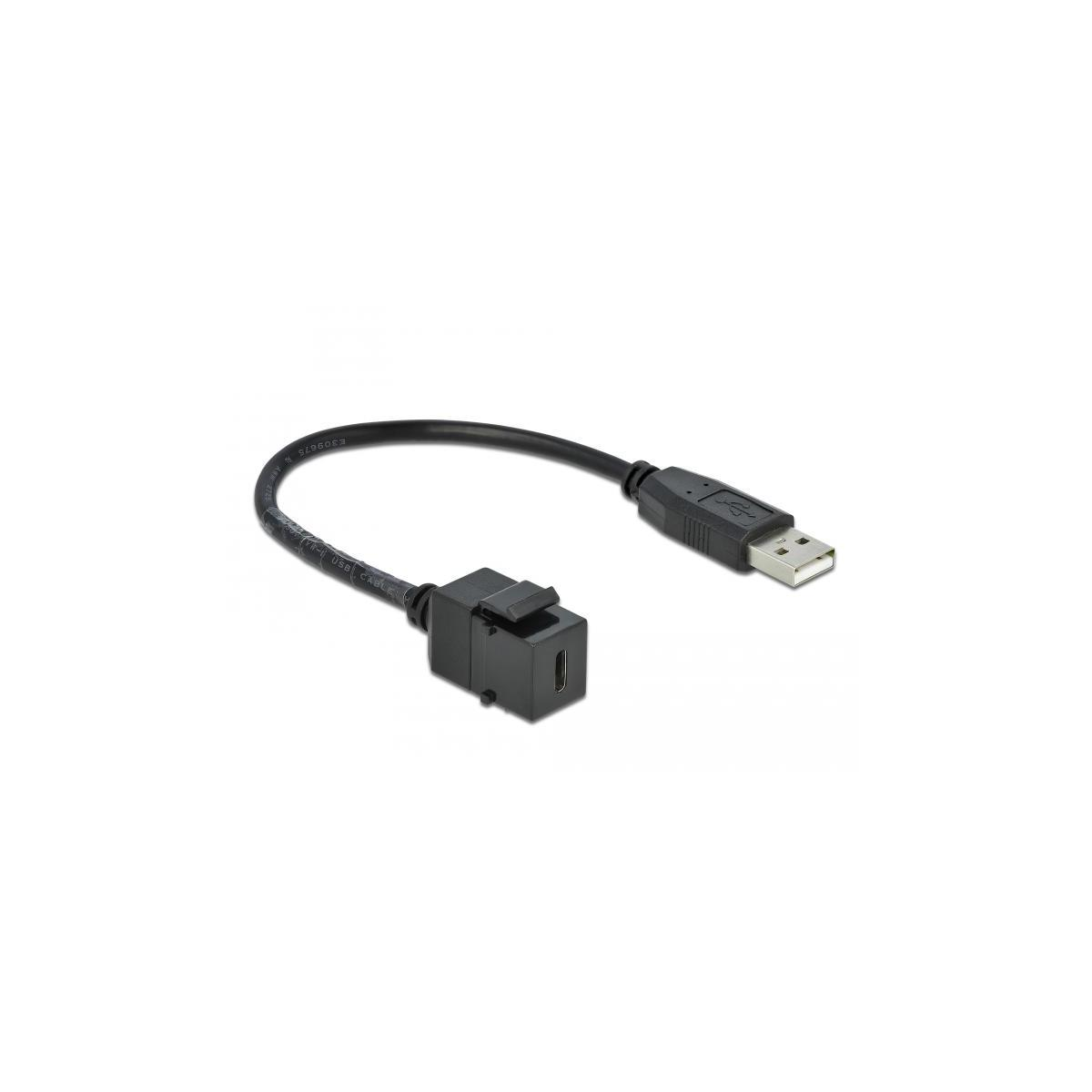 Schwarz DELOCK 86378 Kabel, USB