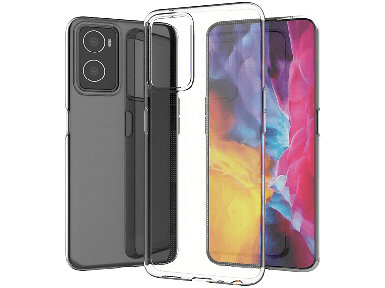 COFI Silikon Hülle Basic kompatibel mit Oppo A76 TPU Soft Handy Cover Schutz Transparent, Backcover, Oppo, A76, Transparent