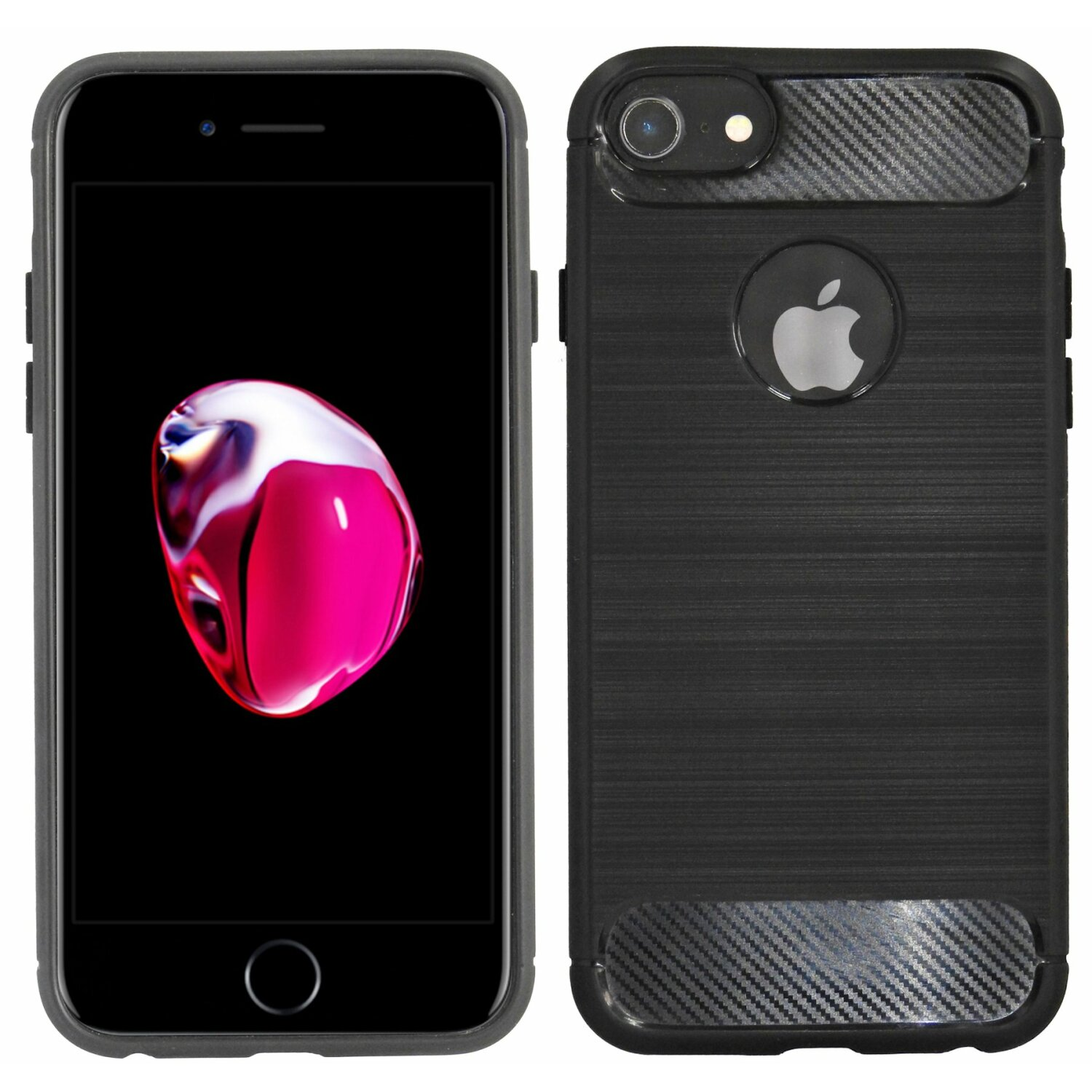 iPhone Schwarz Hülle, COFI Apple, SE 2022, Backcover, Silikon