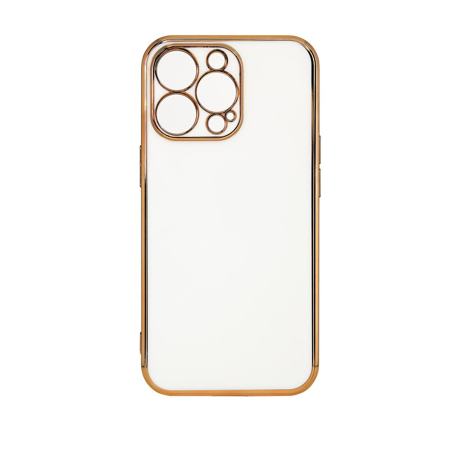 COFI Lighting Color Case, Apple, Backcover, iPhone Weiß-Gold 13