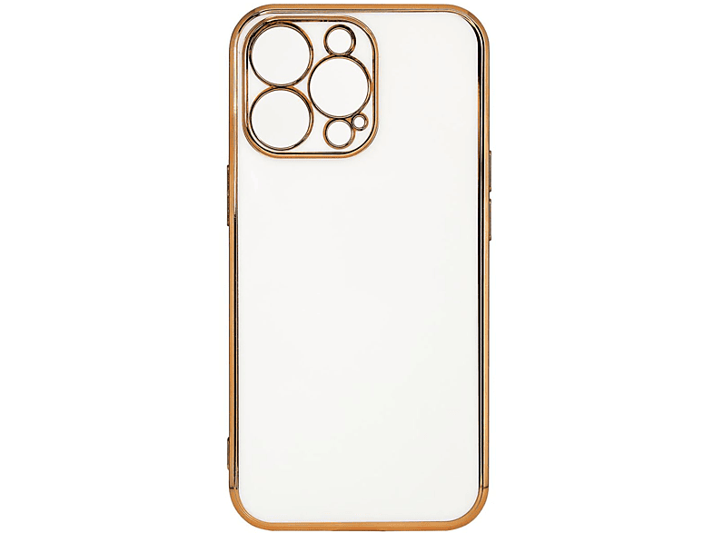 COFI Lighting Color Case, Backcover, Apple, iPhone 13 Pro Max, Weiß-Gold