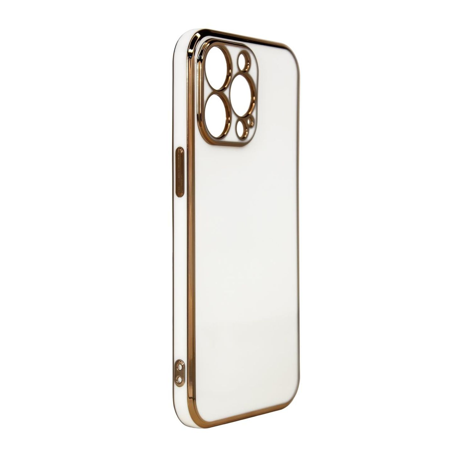 13 Color Lighting Case, iPhone Pro Weiß-Gold Max, COFI Apple, Backcover,