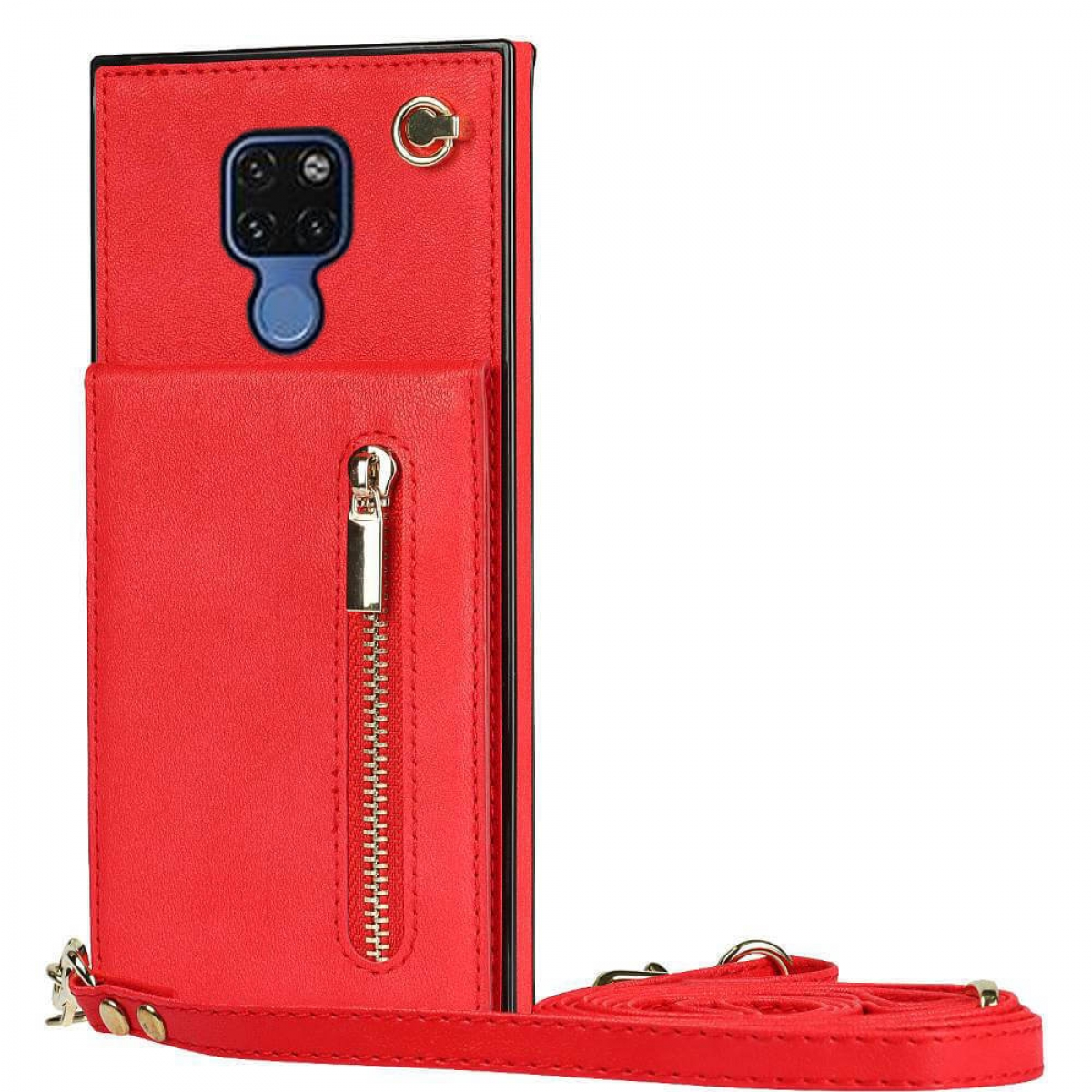 CASEONLINE Zipper Necklace, Umhängetasche, Mate Rot Huawei, 20