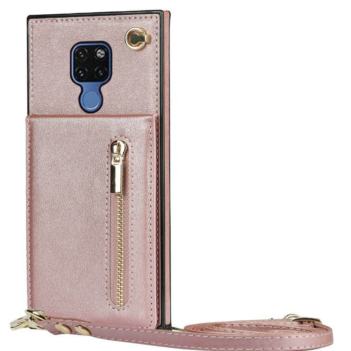 CASEONLINE Zipper Necklace, Umhängetasche, Huawei, 20, Mate Rose