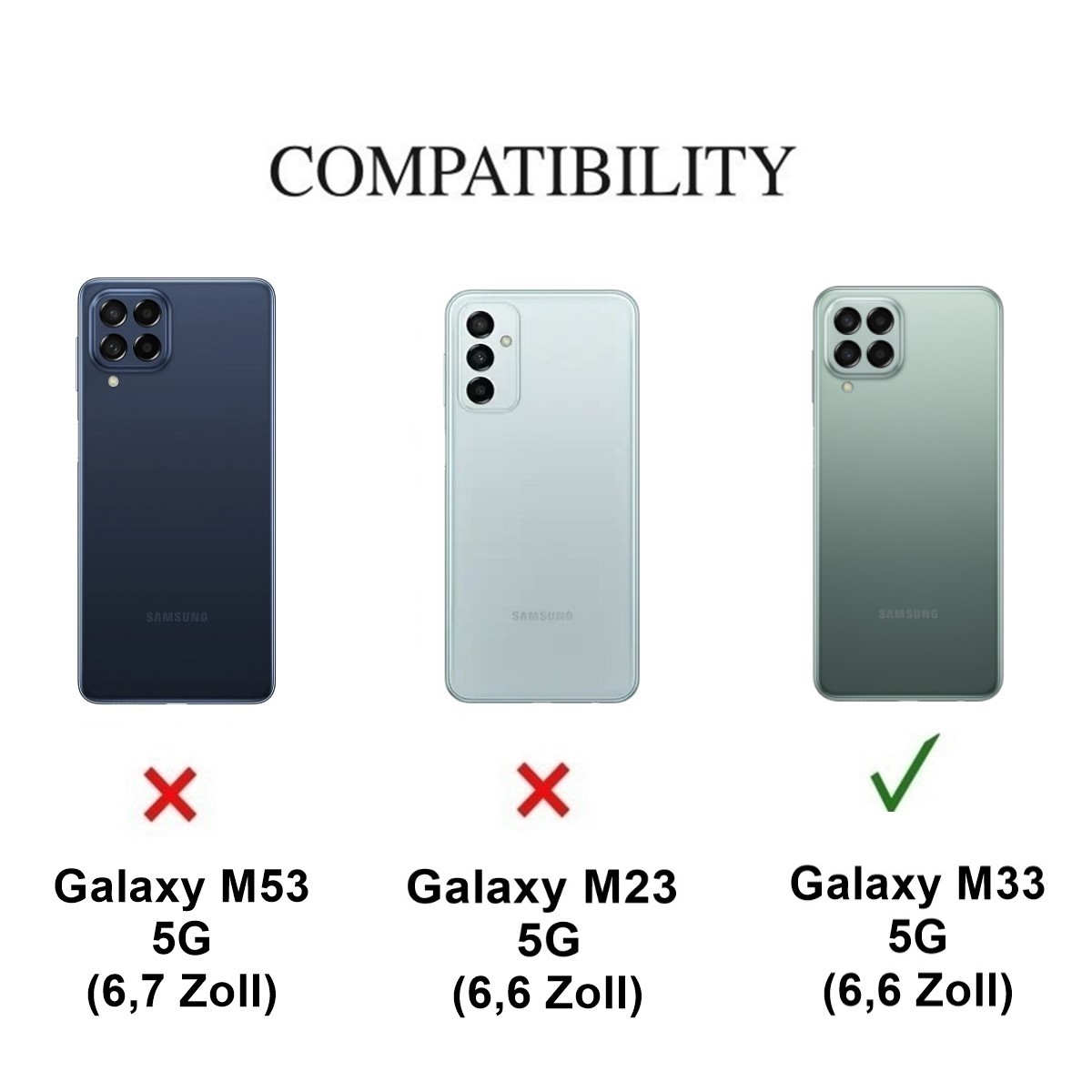 M33 Kordel, Samsung, Backcover, Galaxy COVERKINGZ mit Handykette 5G, Transparent verstellbarer Silikon