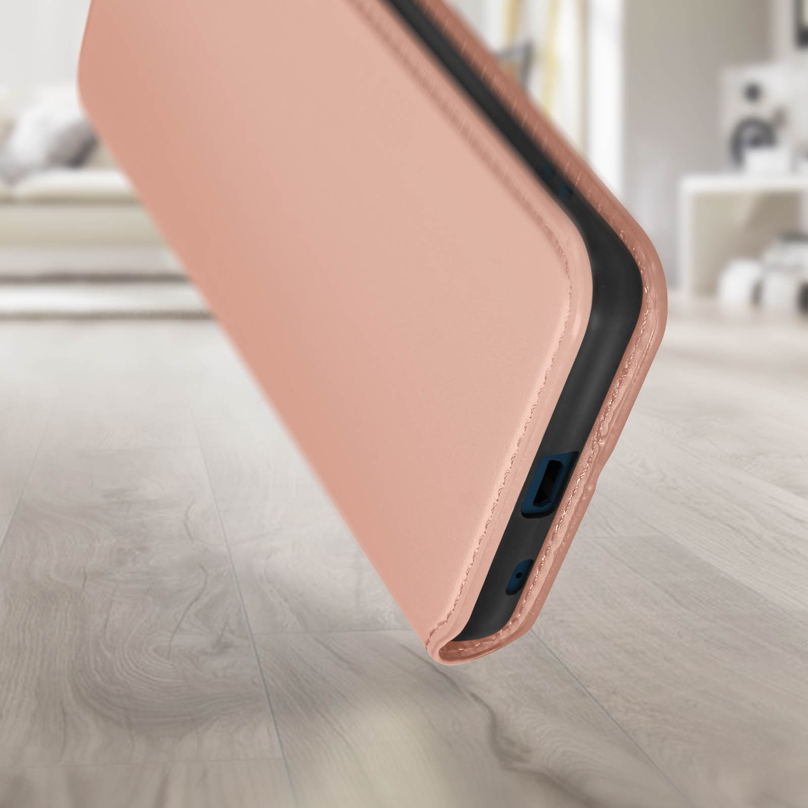 AVIZAR Classic Edition, Backcover mit Wiko, Y82, Bookcover, Magnetklappe Series, Wiko Rosegold