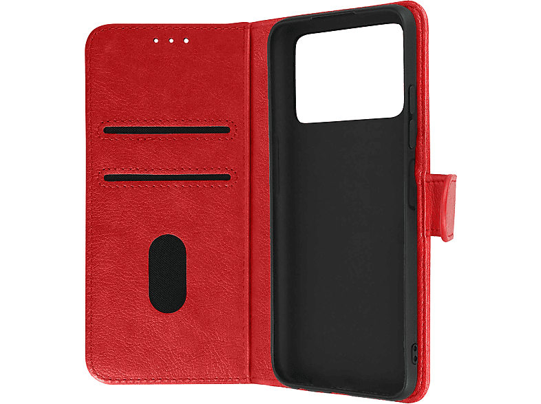 AVIZAR Chesterfield Series, Bookcover, Xiaomi, Poco X4 Pro 5G, Rot